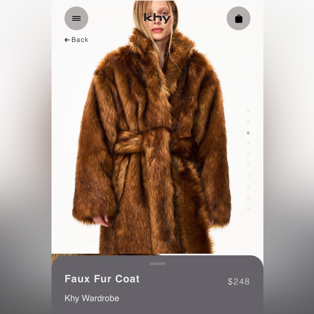 Khy Brown Faux Fur Coat
